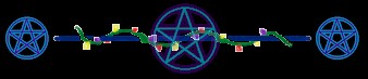 Vine with Pentagram (Black BG)